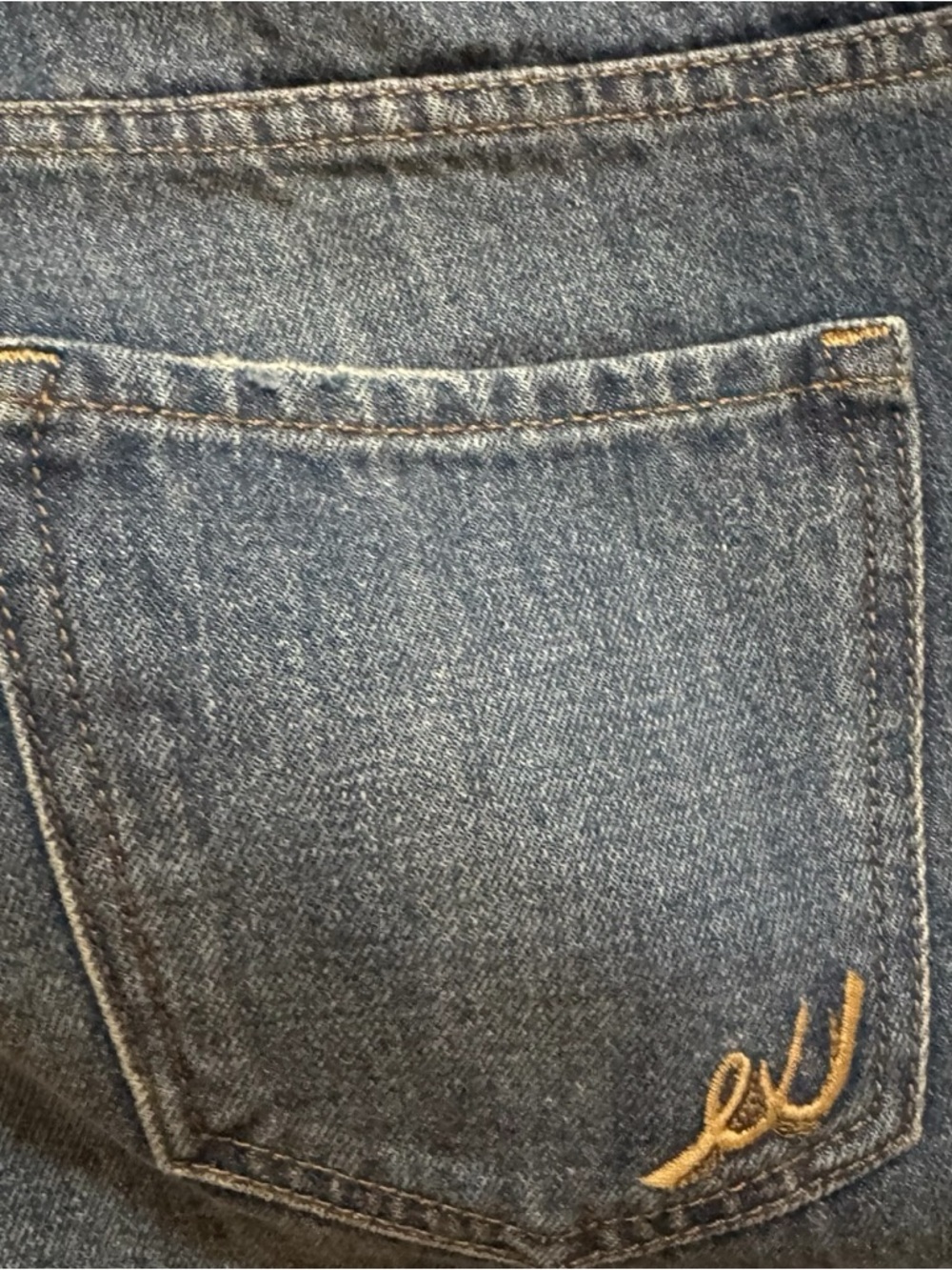 Express Women's Girlfriend Distressed Dark Blue Cropped Jeans - Picture 3 of 9
